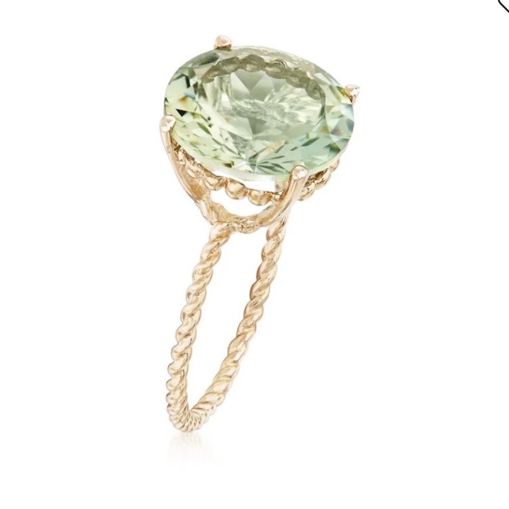 ⚡️4.5 ct Ross + Simons 14K Prasiolite Solitaire Ring